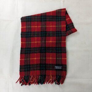 Burberry London Vintage 100% Cashmere Classic Nova Check Red Scarf - England